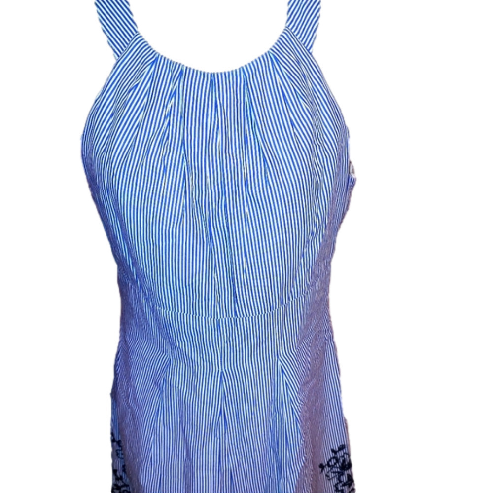 Gorgeous Stripe Dress Embroidered 8